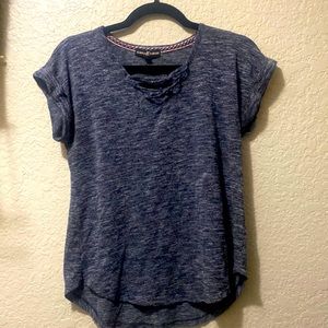 Grey Top with cute mid cut design